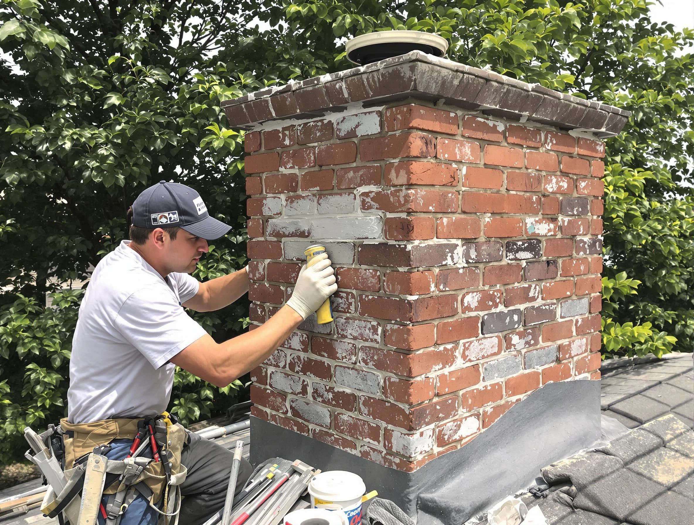 McKeesport Chimney Sweep restoring an aging chimney in McKeesport, PA