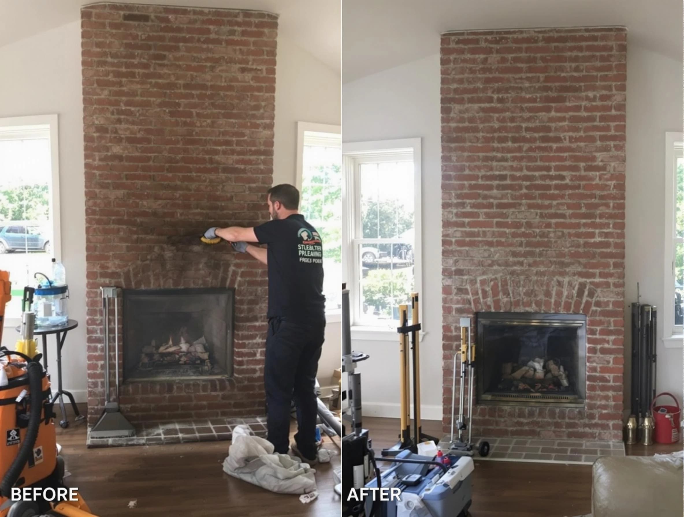 Finished chimney sweeping service by McKeesport Chimney Sweep in McKeesport, PA